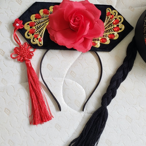 x2 Halloween Asian Headbands Asian Wedding Photo Booth Props Halloween Costumes - Picture 6 of 9